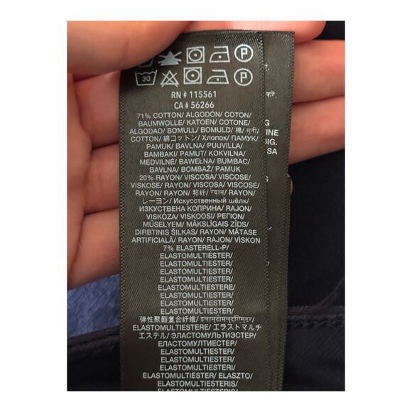 7 For All Mankind Kimmie form fitted bootcut jeans dark blue size 26 - Picture 8 of 8